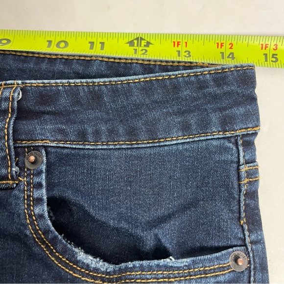 STS Blue ELLIE Women’s Ankle Blue Jeans Sz 28 (Sz 6) High Rise Frayed Hems Dark - Picture 8 of 13